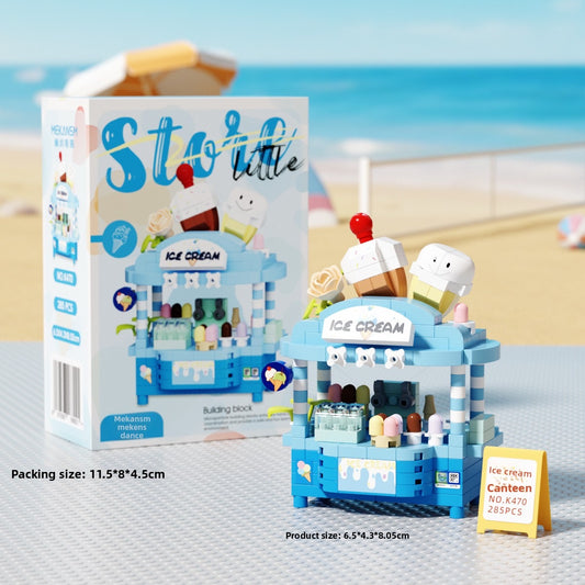 Blocksy IceCream Canteen | Miniature Building Block Set (291 pieces)